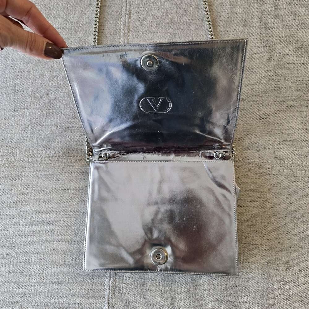 Valentino Garavani Vintage Night Leather Patched and Suede Purse / Clutch - Picture 4 of 11